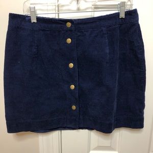 navy blue velvet skirt (PRICE IS NEGOTIABLE)